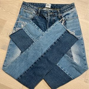 Urban Outfitters Jessye two toned jeans with frayed ends